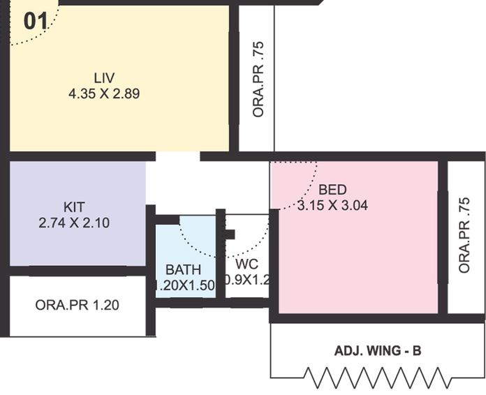 1 BHK Flat in GBK Vishwajeet Green in Ambernath East, Thane - Image 836151