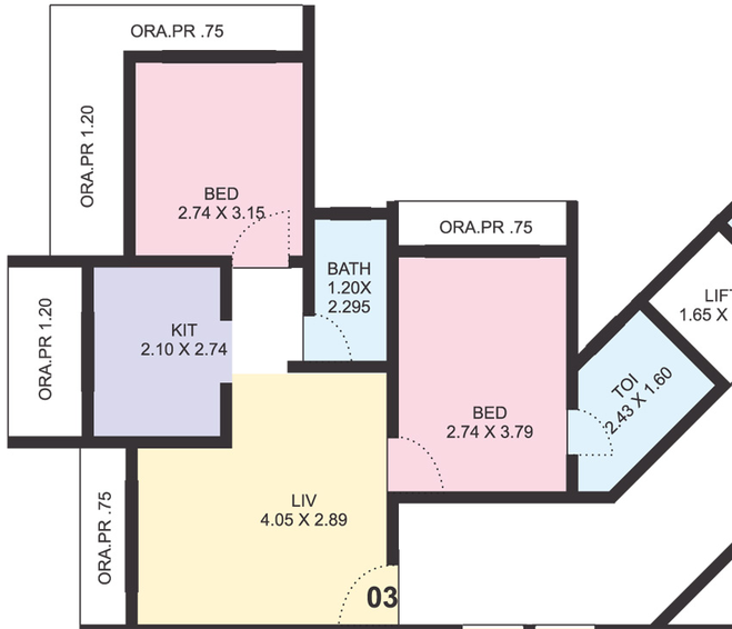 2 BHK Flat in GBK Vishwajeet Green in Ambernath East, Thane - Image 836153