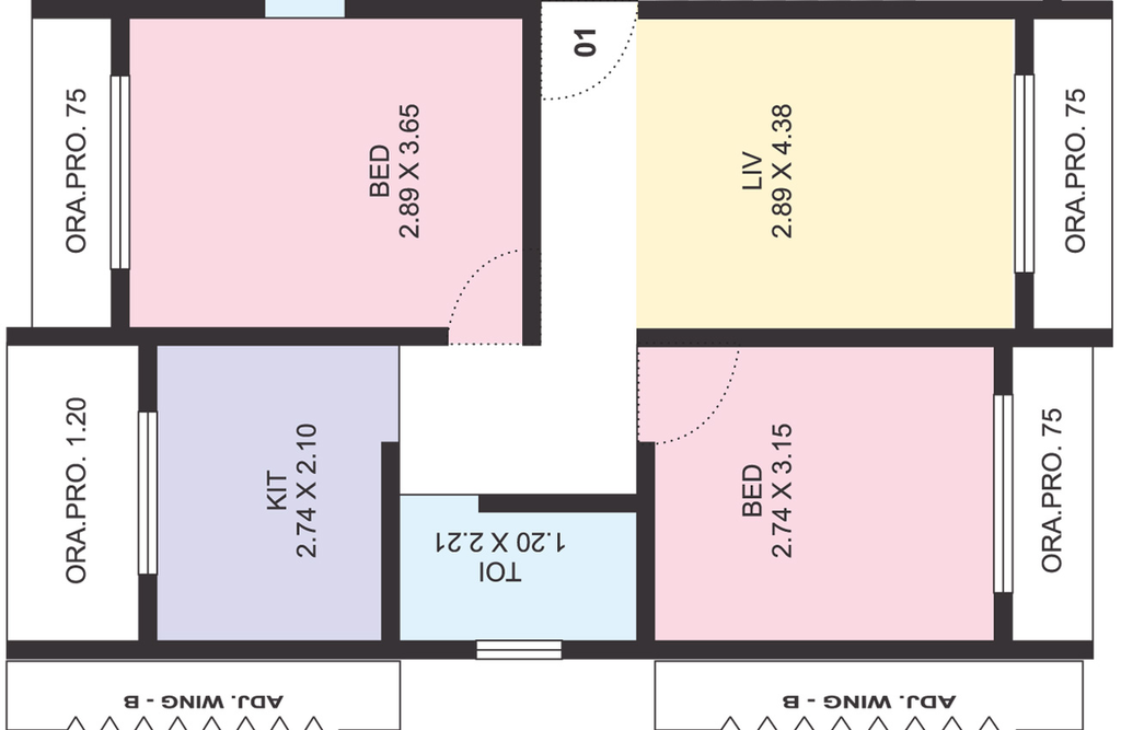2 BHK Flat in GBK Vishwajeet Green in Ambernath East, Thane - Image 836152