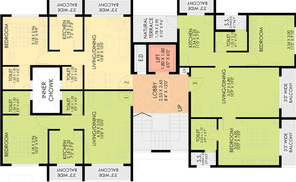 Floor Plan of Shree Gurumauli Residency in Ulwe, Navi Mumbai - Image 120421