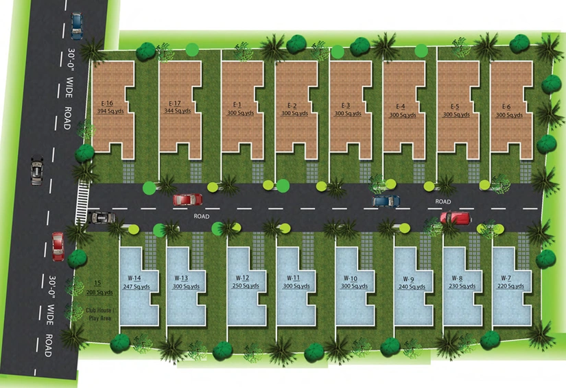 Master Plan of Green Space Fort View in Manikonda, Hyderabad - Image 272233