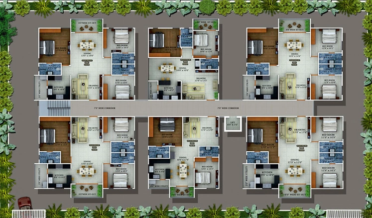 Master Plan of Green Space Prime in Manikonda, Hyderabad - Image 240732