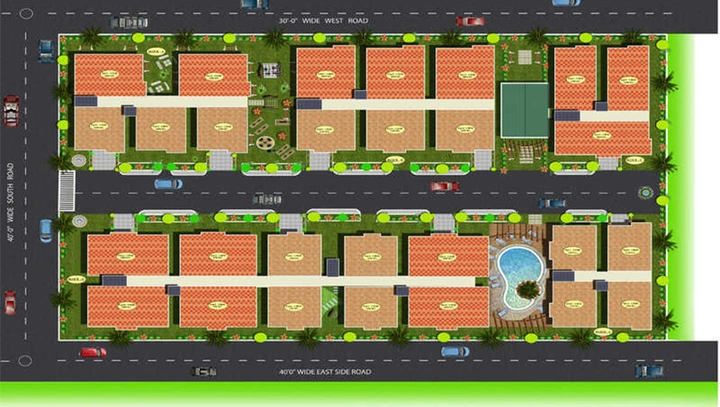 Master Plan of Green Space Signature in Manikonda, Hyderabad - Image 228151