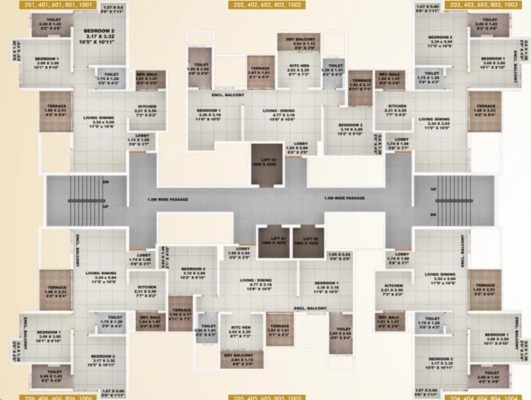 Floor Plan of Pyramid Atlante in Tathawade, Pune - Image 120430