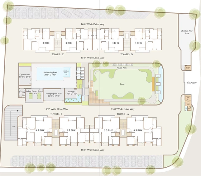 Master Plan of Nilamber Bellissimo 2 in Bhayli, Vadodara - Image 261320