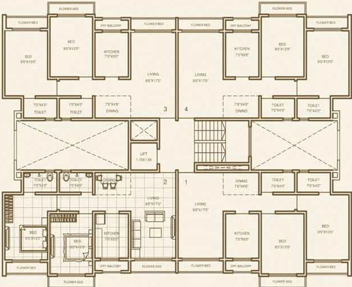 Floor Plan of RNA NG Shree Ram Van in Vasai East, Palghar - Image 229536