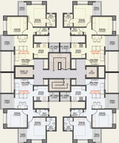 Floor Plan of AG West One in Hinjewadi, Pune - Image 121115