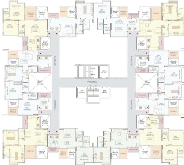 Floor Plan of Millennium Manor in Chikhali, Pune - Image 120446