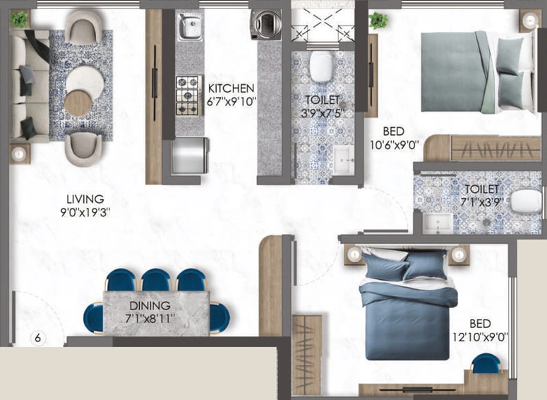 2 BHK Flat in Adityaraj Amrut in Ghatkopar East, Mumbai - Image 461125