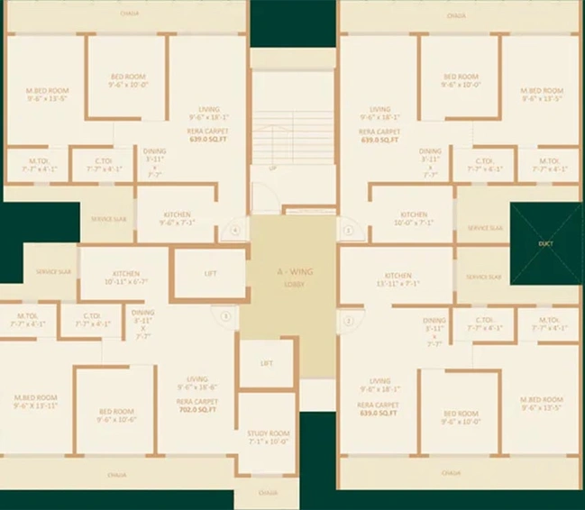 Floor Plan of Avant Heera in Jogeshwari East, Mumbai - Image 256560