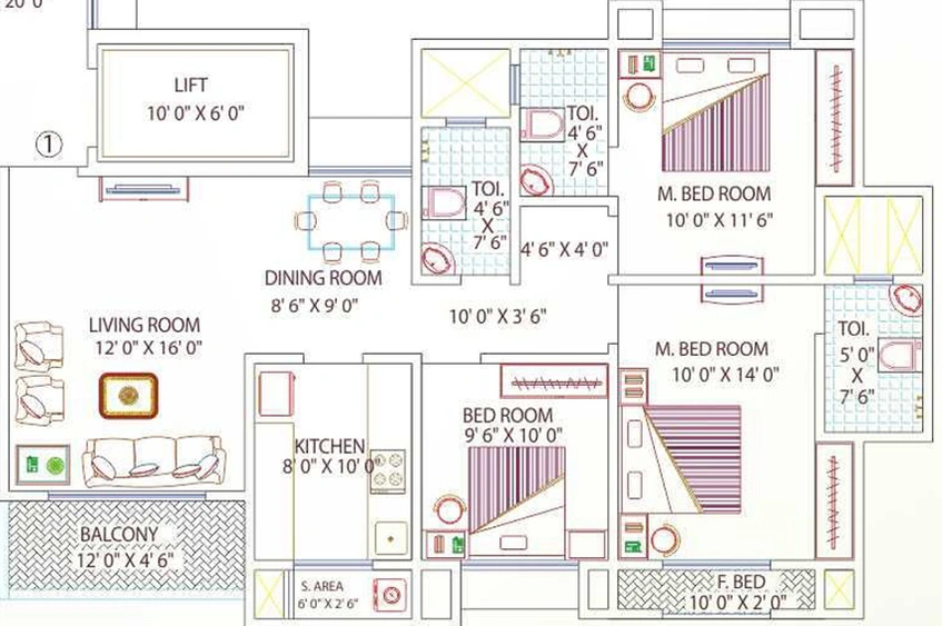 3 BHK Flat in Prescon Silver Oak in Thane West, Thane - Image 849958