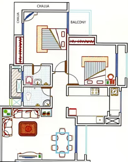 2 BHK Flat in Prescon Prestige Residency in Thane West, Thane - Image 849954