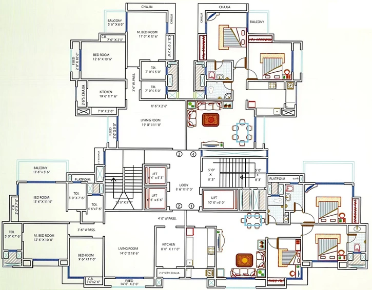 Floor Plan of Prescon Prestige Residency in Thane West, Thane - Image 262290