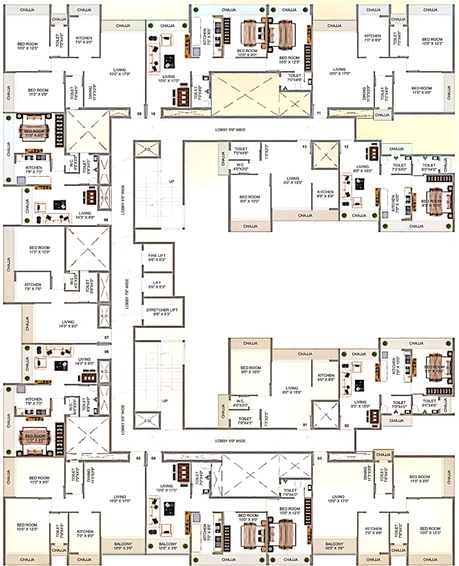 Floor Plan of AK Prime Rose in Panvel, Navi Mumbai - Image 125047