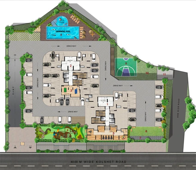 Master Plan of Terraform Elite Platina 20 in Kolshet Road, Thane - Image 252715