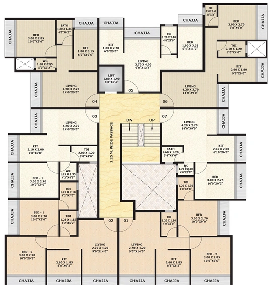 Floor Plan of Anmol Dattakrupa Complex in Taloja, Navi Mumbai - Image 120496