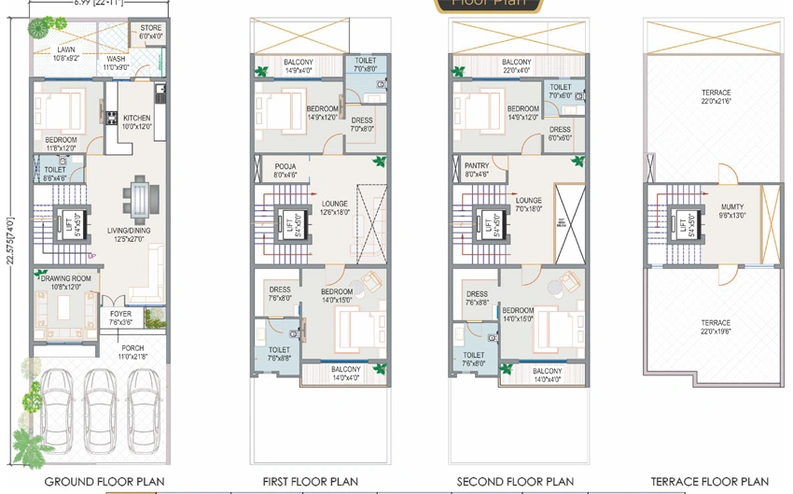 5 BHK Flat in M. Jhaveri Silver Indra Enclave in Geeta Bhavan, Indore - Image 835697