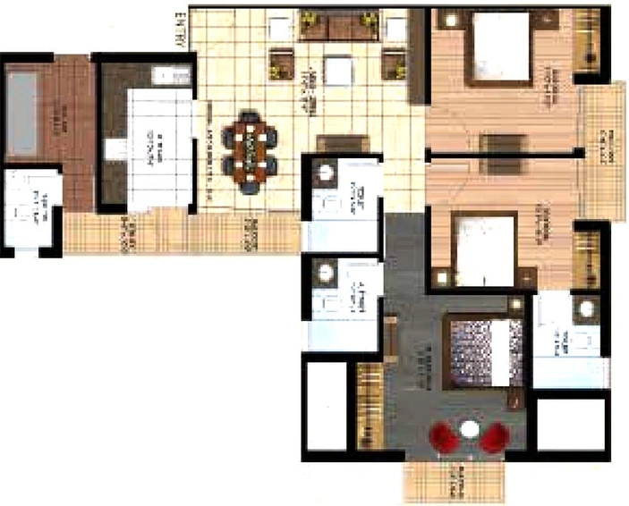 3 BHK Flat in Paras Seasons in Sector 168, Noida - Image 836799