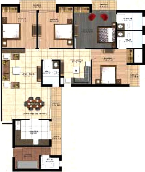 4 BHK Flat in Paras Seasons in Sector 168, Noida - Image 836800
