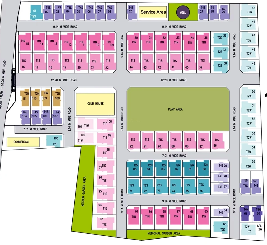 Master Plan of Isha Mia Villas in Pudupakkam, Chennai - Image 326458