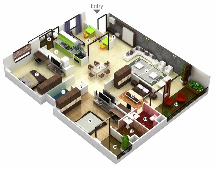 4 BHK Flat in Jhaveri Premium Lifespaces in AB Bypass Road, Indore - Image 835598