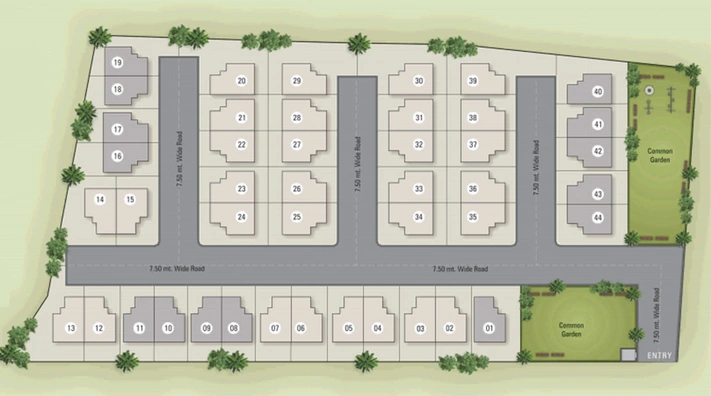 Master Plan of Jala Sanskruti Duplex Bungalows in Bill, Vadodara - Image 263024