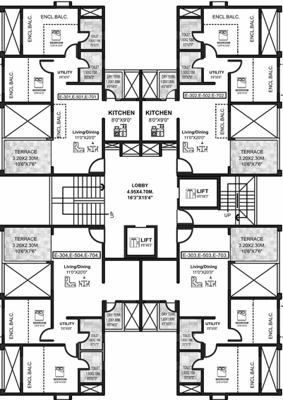 Floor Plan of SSD Sai Luxuria in Wakad, Pune - Image 120534