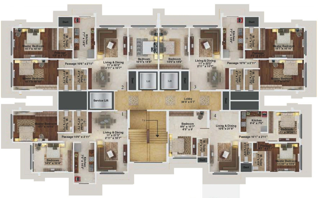 Floor Plan of Kaustubh Platinum in Borivali East, Mumbai - Image 331402