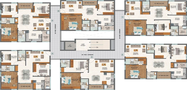 Floor Plan of Maram Katam Ganesh Arcade in Hastinapuram, Hyderabad - Image 233486