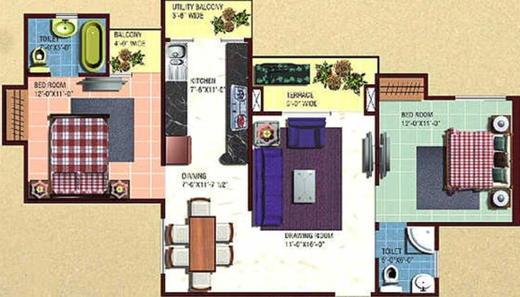 2 BHK Flat in SG Impressions in Vasundhara, Ghaziabad - Image 836130