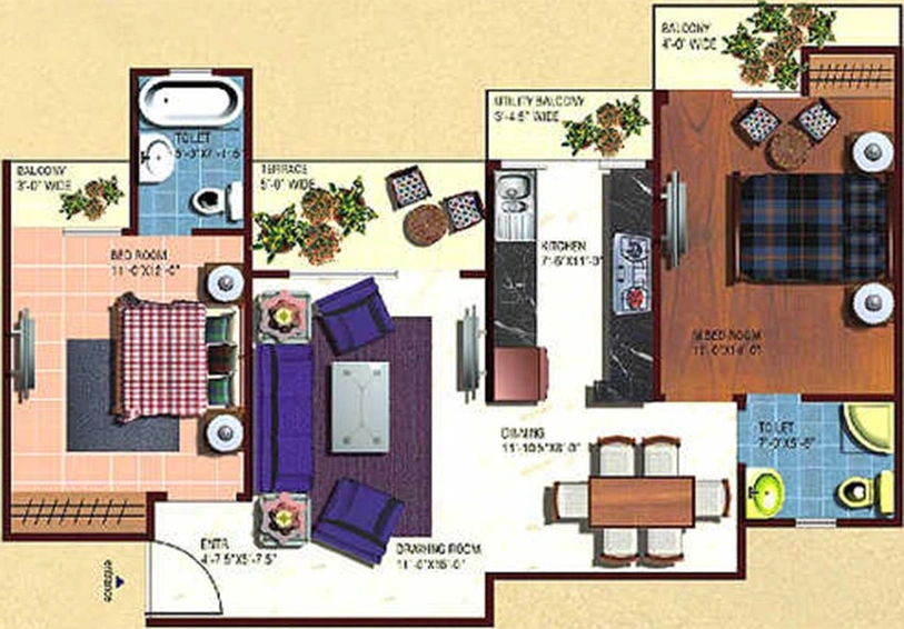 2 BHK Flat in SG Impressions in Vasundhara, Ghaziabad - Image 836131