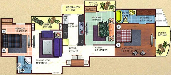 3 BHK Flat in SG Impressions in Vasundhara, Ghaziabad - Image 836132