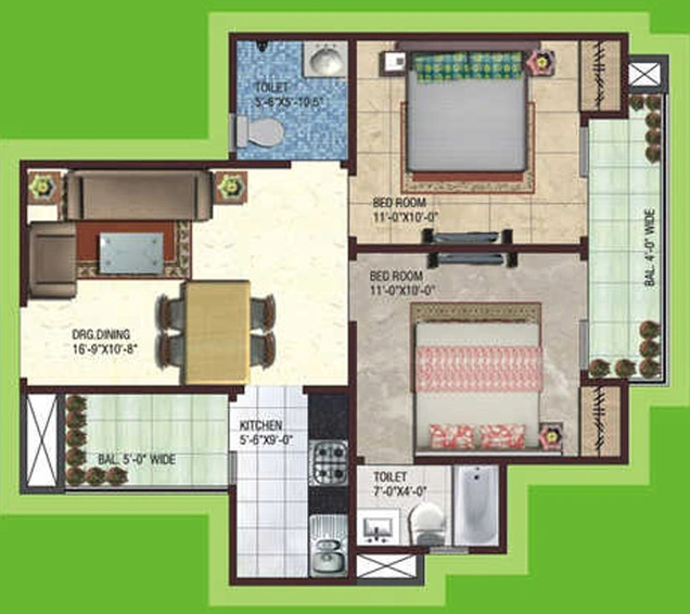 2 BHK Flat in Sg Impression 58 in Raj Nagar Extension, Ghaziabad - Image 836083