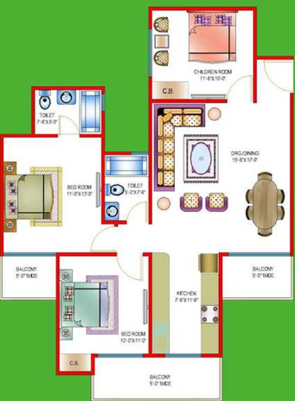 3 BHK Flat in Sg Impression 58 in Raj Nagar Extension, Ghaziabad - Image 836085