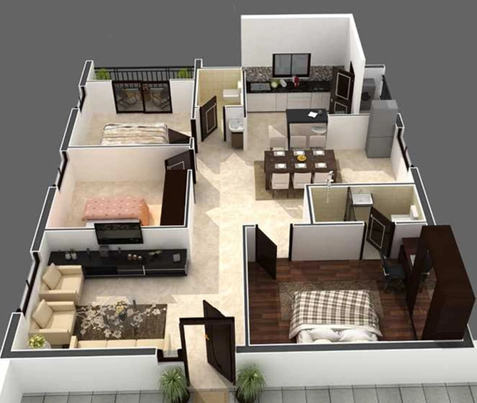 3 BHK Flat in Icon Sunshine Tansy in Manikonda, Hyderabad - Image 840039