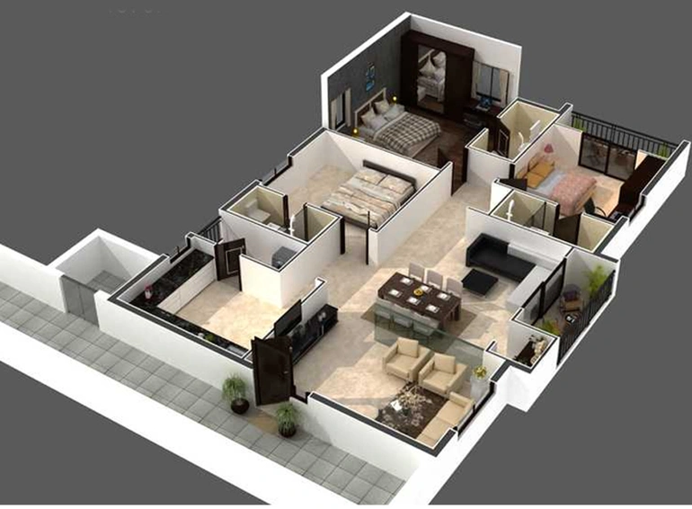 3 BHK Flat in Icon Sunshine Tansy in Manikonda, Hyderabad - Image 840040