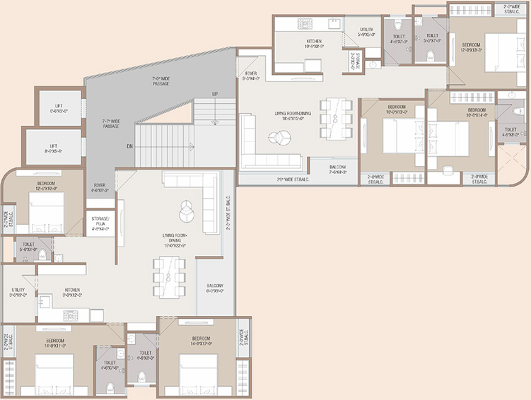 Floor Plan of Sudhapati Aarya Elenzaa in Tandalja, Vadodara - Image 263057