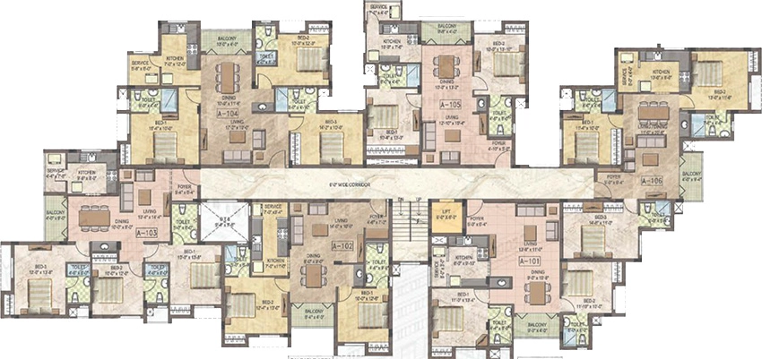 Floor Plan of Pace Park Lane in Anna Nagar, Chennai - Image 332659