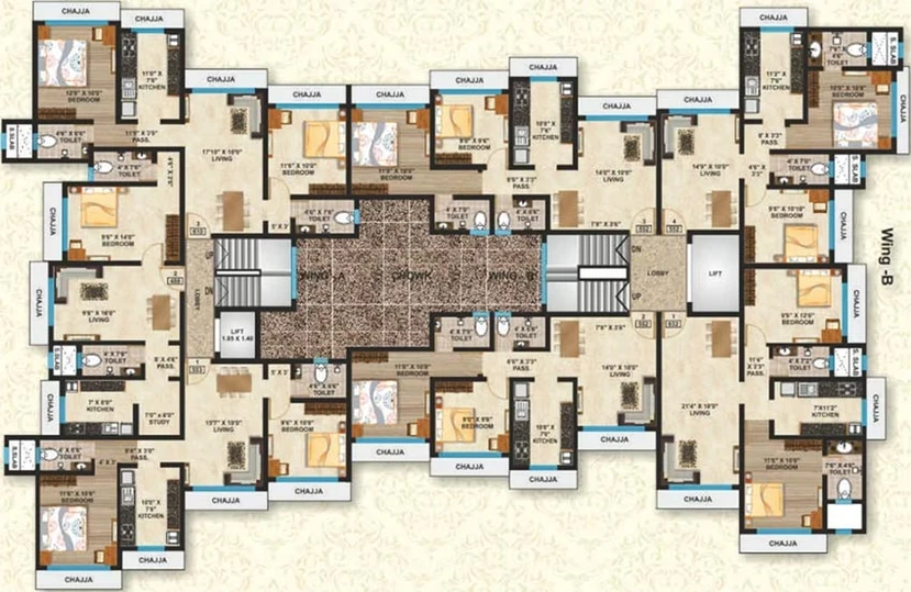 Floor Plan of Amar Tashkent Terrace in Borivali West, Mumbai - Image 255897