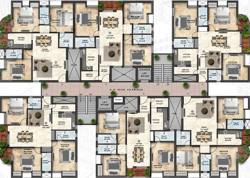 Floor Plan of Pace Prana in Anna Nagar, Chennai - Image 332666