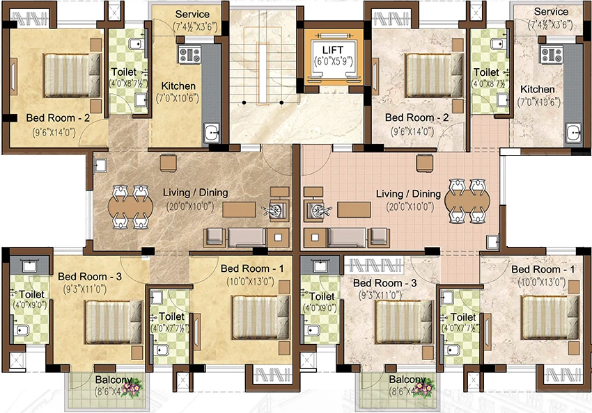 Floor Plan of Pace Sunshine in Anna Nagar, Chennai - Image 332672