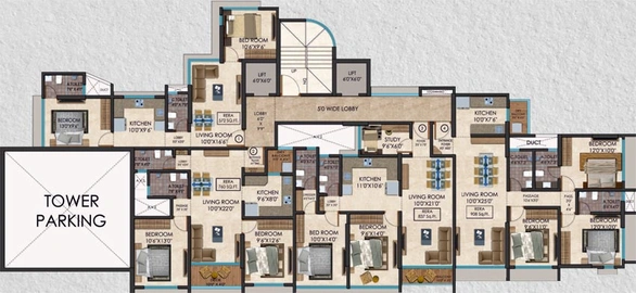 Floor Plan of Gurukrupa Gyanam in Powai, Mumbai - Image 120561