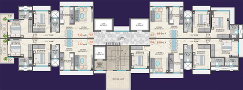 Floor Plan of Amar Parul Kunj in Borivali West, Mumbai - Image 255879