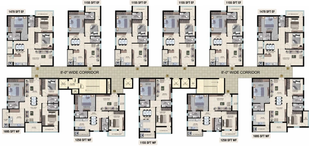 Floor Plan of Aaditri Gateway in Lankelapalem, Visakhapatnam - Image 253083