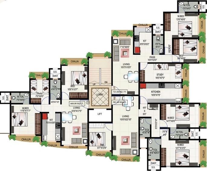 Floor Plan of Amar Anuradha in Borivali West, Mumbai - Image 255861