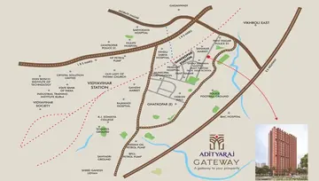 Location of Adityaraj Gateway - Image 32764