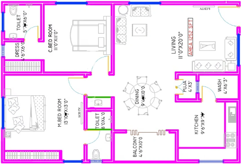 2 BHK Flat in Aastha Elite in Nallagandla, Hyderabad - Image 840521
