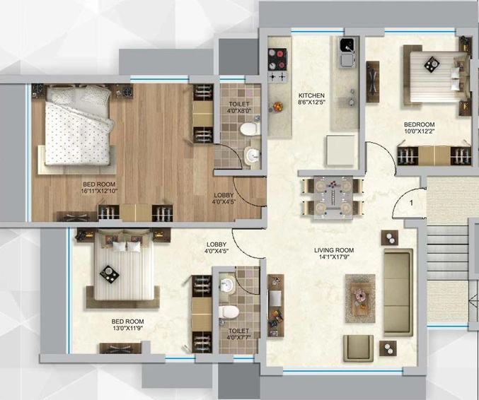 3 BHK Flat in Raheja Shakti Unicus in Chembur East, Mumbai - Image 774258