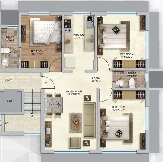 3 BHK Flat in Raheja Shakti Unicus in Chembur East, Mumbai - Image 774257