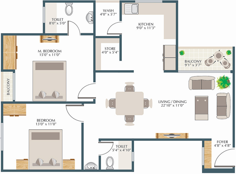 2 BHK Flat in Alembic Samsara in Chhani, Vadodara - Image 850066
